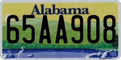 AL license plate 65AA908