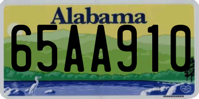 AL license plate 65AA910