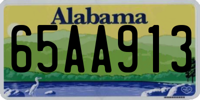 AL license plate 65AA913