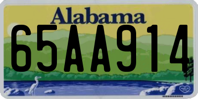 AL license plate 65AA914