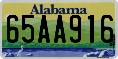 AL license plate 65AA916