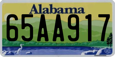 AL license plate 65AA917