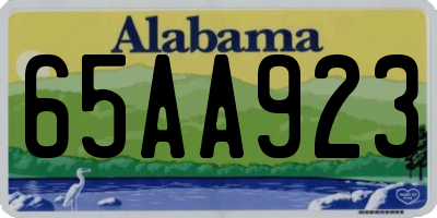 AL license plate 65AA923