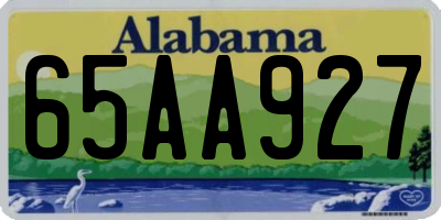 AL license plate 65AA927