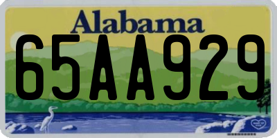 AL license plate 65AA929