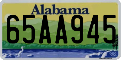 AL license plate 65AA945