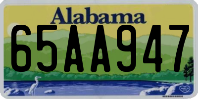 AL license plate 65AA947