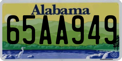 AL license plate 65AA949
