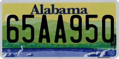 AL license plate 65AA950