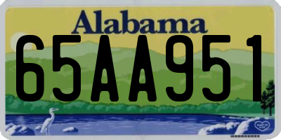 AL license plate 65AA951