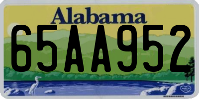 AL license plate 65AA952