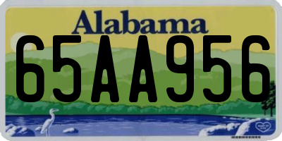 AL license plate 65AA956