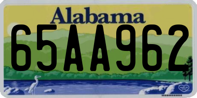 AL license plate 65AA962