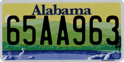 AL license plate 65AA963