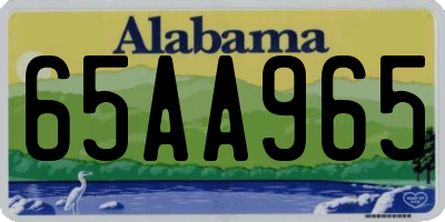 AL license plate 65AA965
