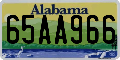 AL license plate 65AA966