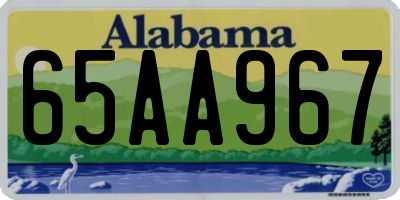 AL license plate 65AA967