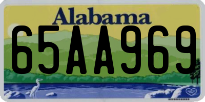 AL license plate 65AA969