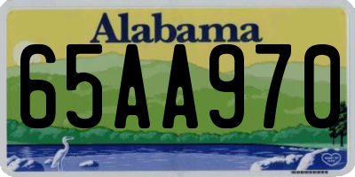 AL license plate 65AA970