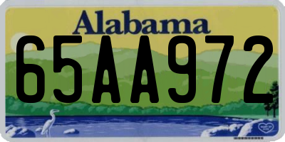 AL license plate 65AA972