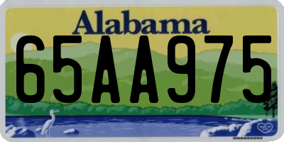 AL license plate 65AA975