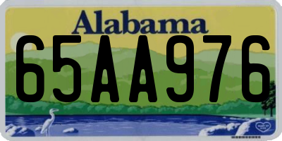 AL license plate 65AA976
