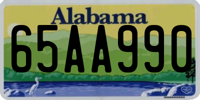 AL license plate 65AA990