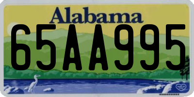 AL license plate 65AA995