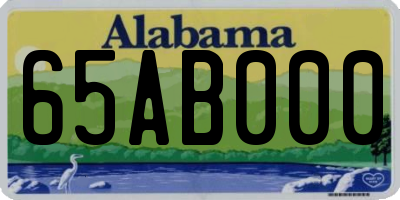 AL license plate 65AB000