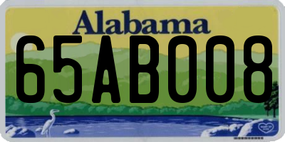 AL license plate 65AB008