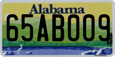 AL license plate 65AB009