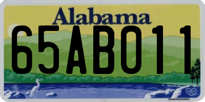 AL license plate 65AB011
