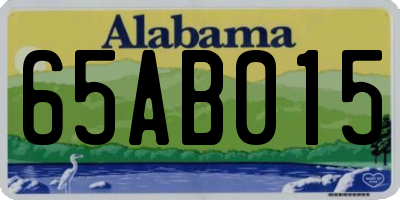 AL license plate 65AB015