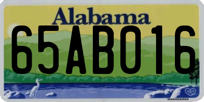 AL license plate 65AB016