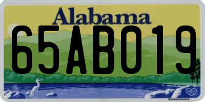 AL license plate 65AB019