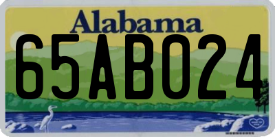 AL license plate 65AB024