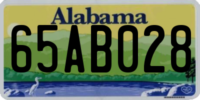 AL license plate 65AB028