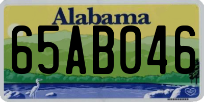 AL license plate 65AB046
