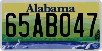 AL license plate 65AB047