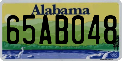 AL license plate 65AB048