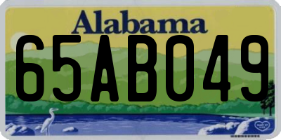 AL license plate 65AB049