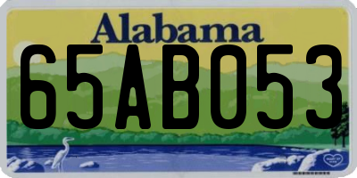 AL license plate 65AB053