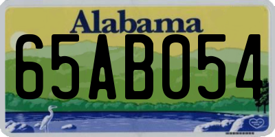 AL license plate 65AB054