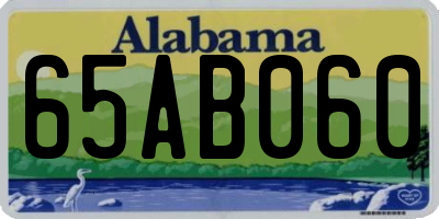 AL license plate 65AB060