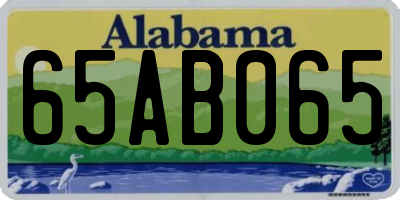 AL license plate 65AB065