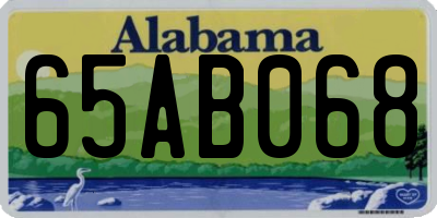 AL license plate 65AB068