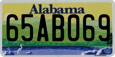 AL license plate 65AB069