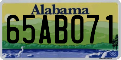 AL license plate 65AB071