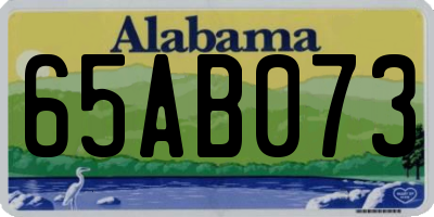 AL license plate 65AB073