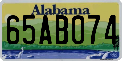 AL license plate 65AB074